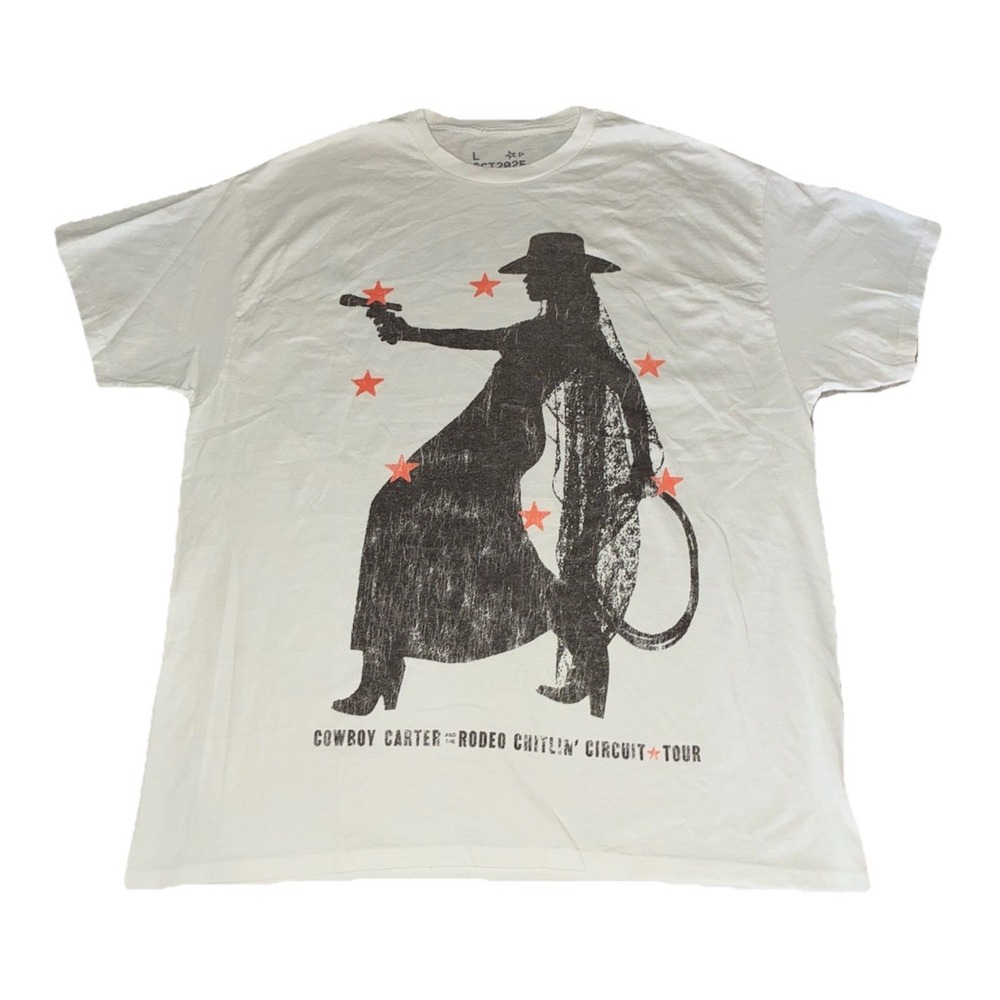 Beyonce Most Wanted Tee L‎ White Cowboy Carter Tour 2025 Merch NEW *spot